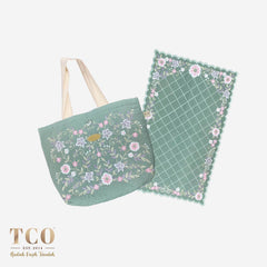 Seri Nilam Bag & Mini Sajaddah in Moss Sage