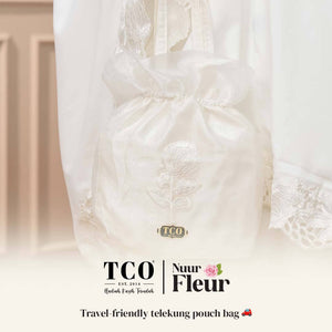 Telekung Nuur Fleur in Off White Pure