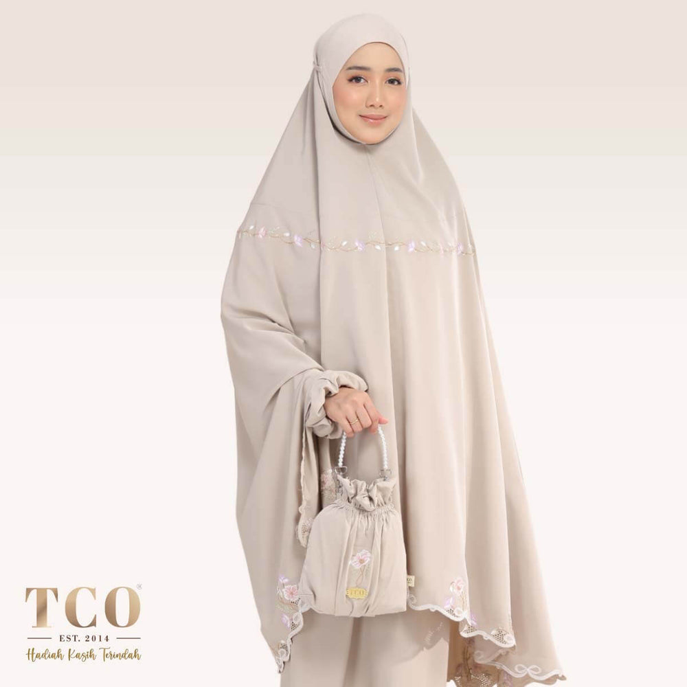 Telekung Blossom Luxe in Hazel Wood