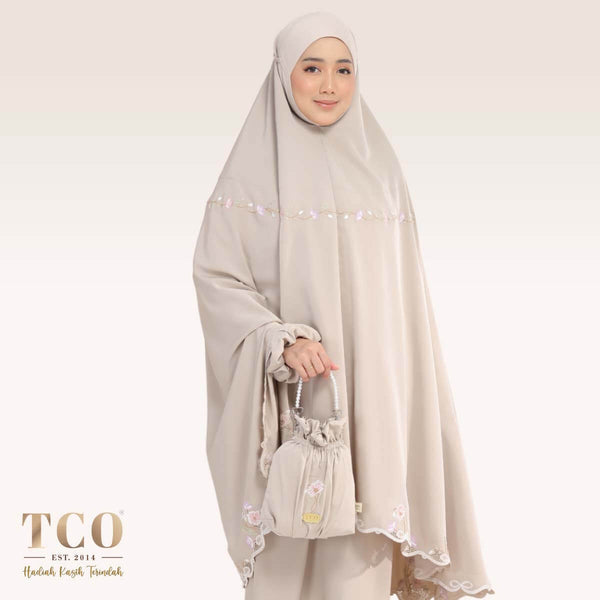 [LIMITED] Telekung Blossom Luxe in Hazel Wood