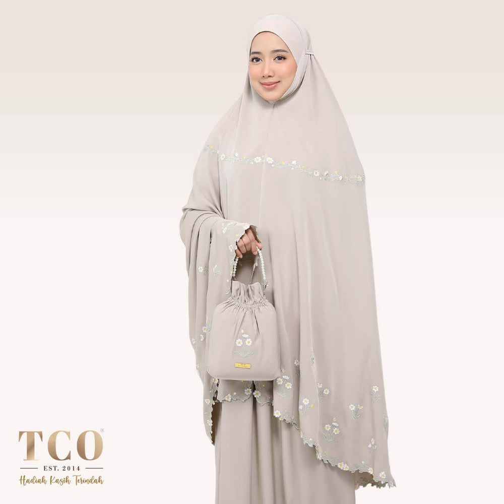 Telekung Daisy Luxe in Hazel Wood