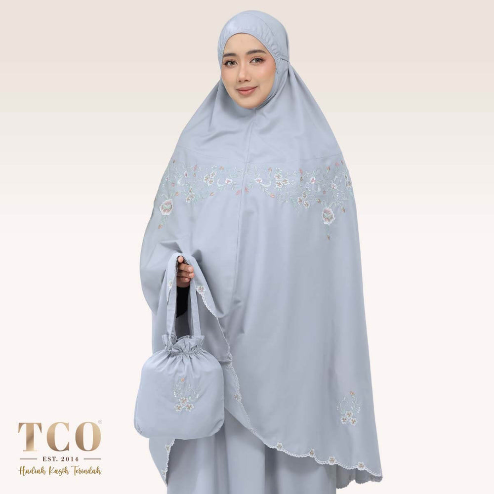 Telekung Florina in Ash Gray