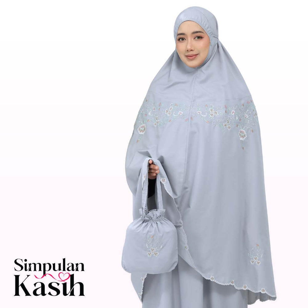 Telekung Florina in Ash Gray