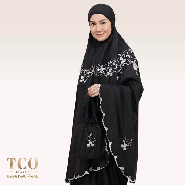 Telekung Florina in Black