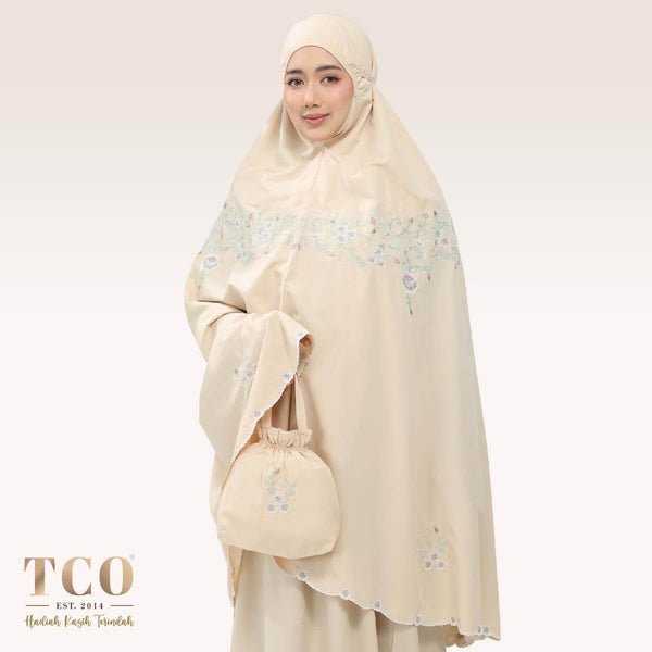 Telekung Florina in Caramel