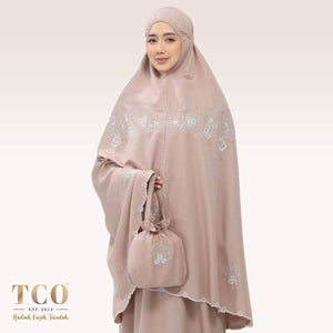 Telekung Florina in Toffee Latte