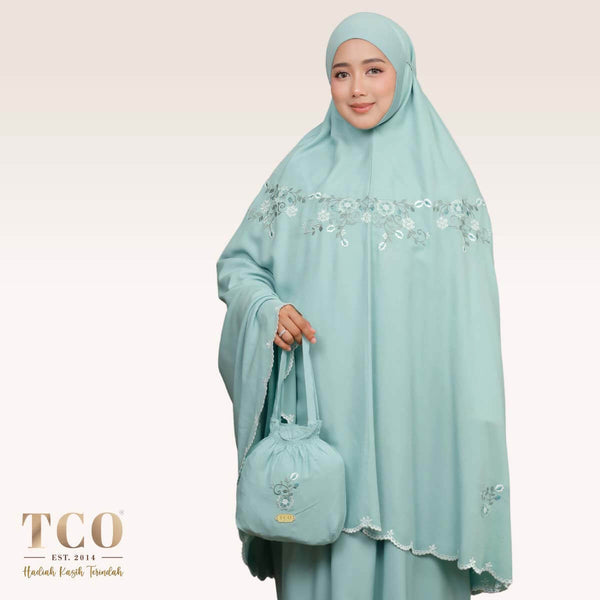Telekung Pearl Ratna in Dusty Sky