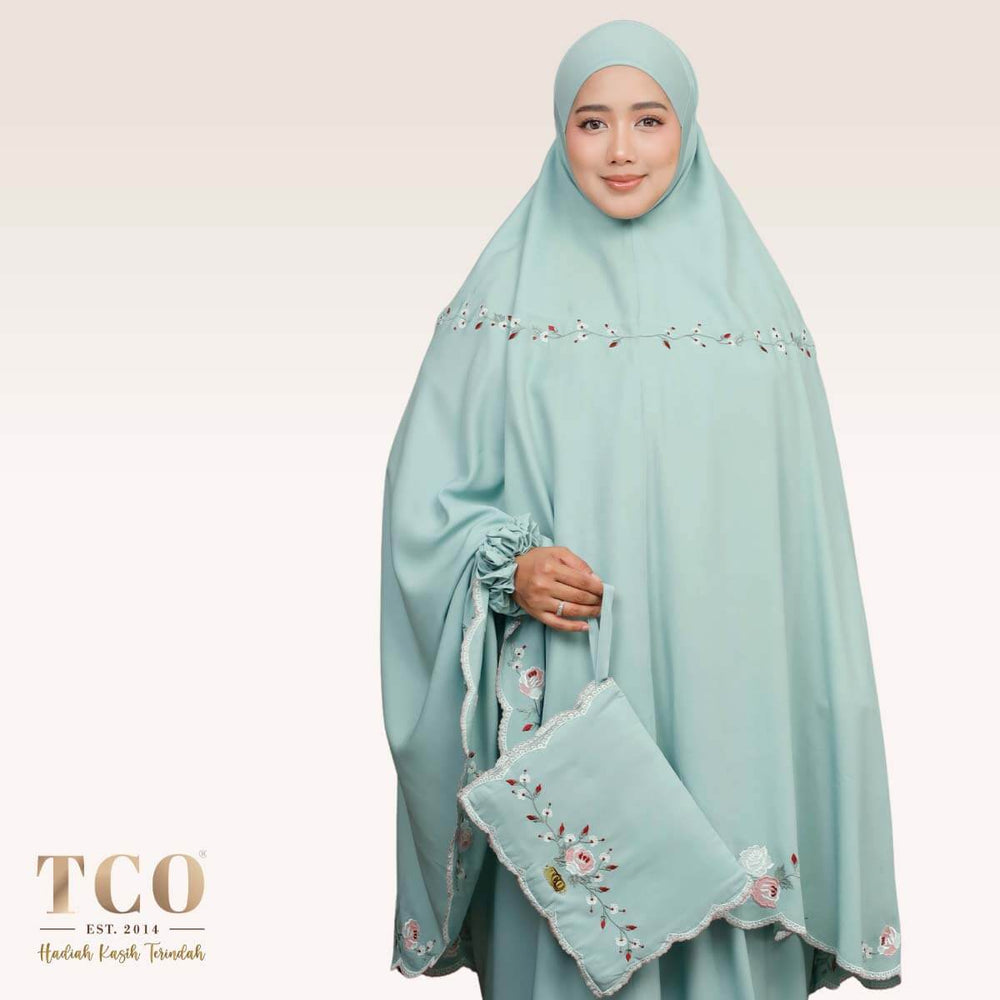 Telekung Pearl Rosabella in Dusty Sky