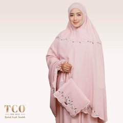 Telekung Pearl Rosabella in Pinky Blush