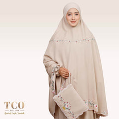 Telekung Pearl Rosabella in Sandy Latte