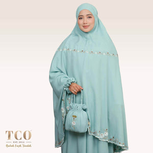 Telekung Pearl Yasmine in Dusty Sky