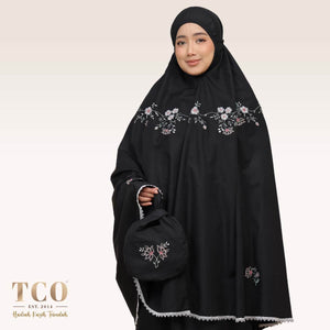Telekung Salma in Black