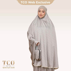 Telekung Travel Ezi Damask in Brown
