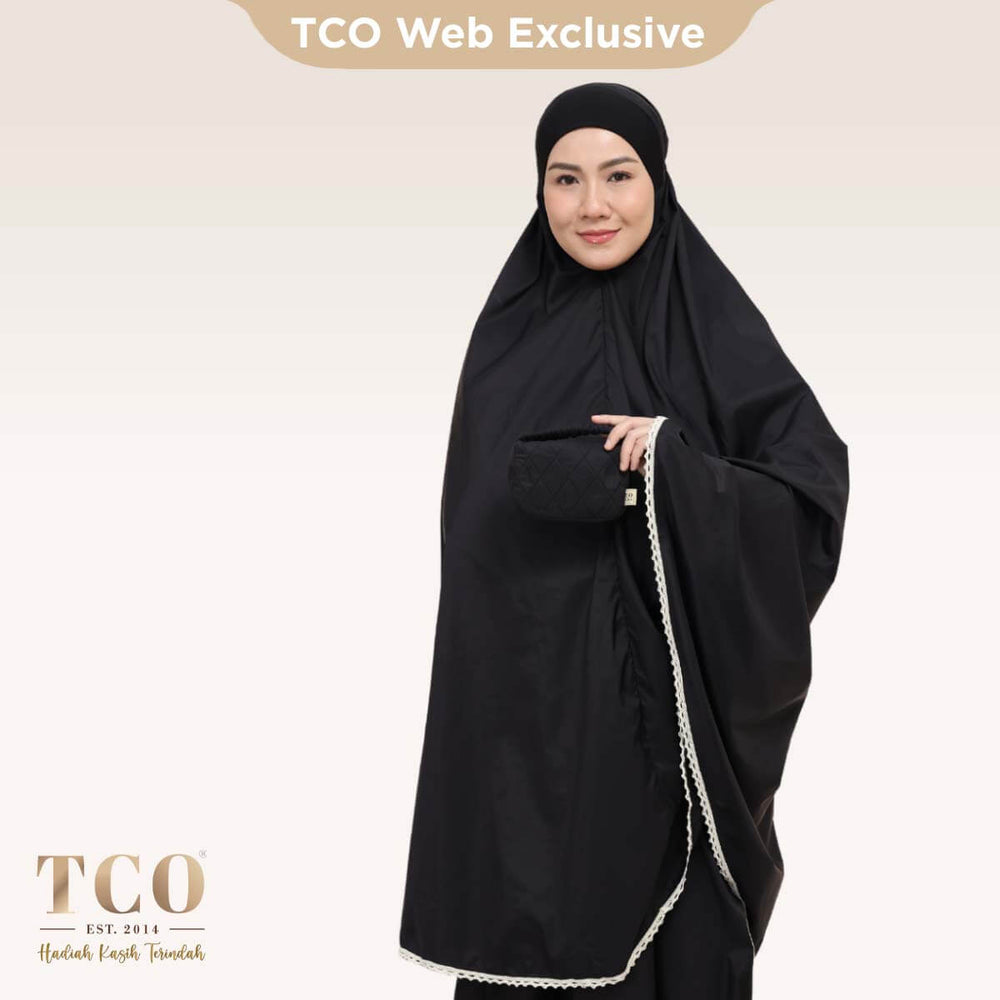 Telekung Travel Ezi Vera in Black