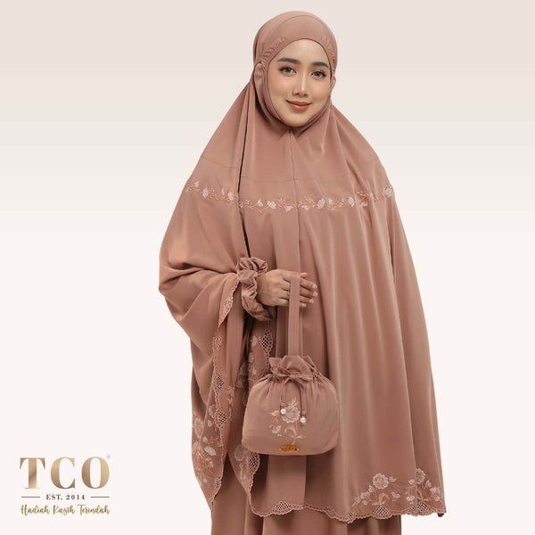 Telekung Windy Luxe in Burnt Brick