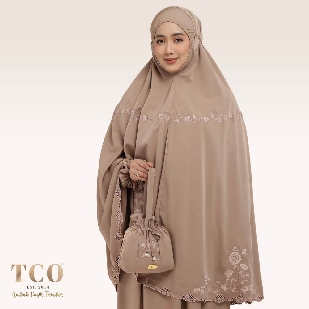 Telekung Windy Luxe in Coco Mocha