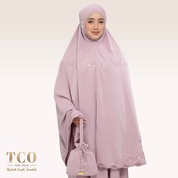 Telekung Windy Luxe in Dusty Mauve