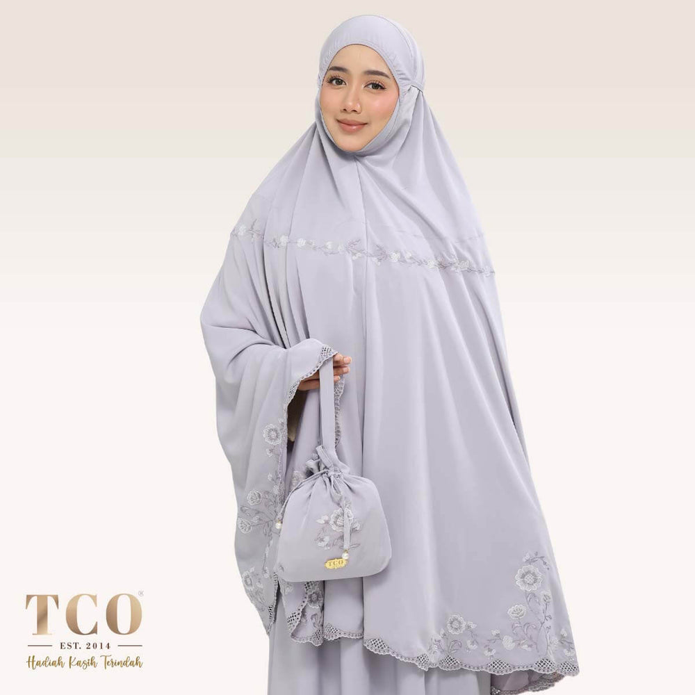 Telekung Windy Luxe in Gray Lilac