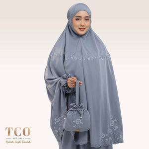 Telekung Windy Luxe in Icy Gray