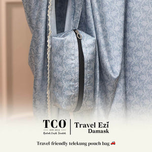 Telekung Travel Ezi Damask in Brown