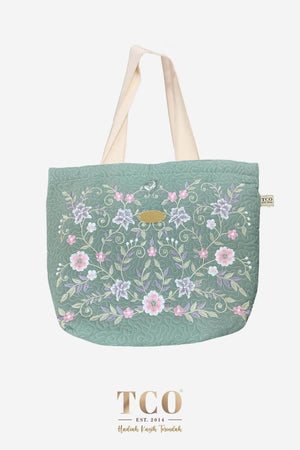 Seri Nilam Bag & Mini Sajaddah in Moss Sage