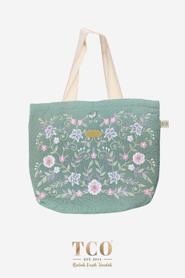 Seri Nilam Bag & Mini Sajaddah in Moss Sage