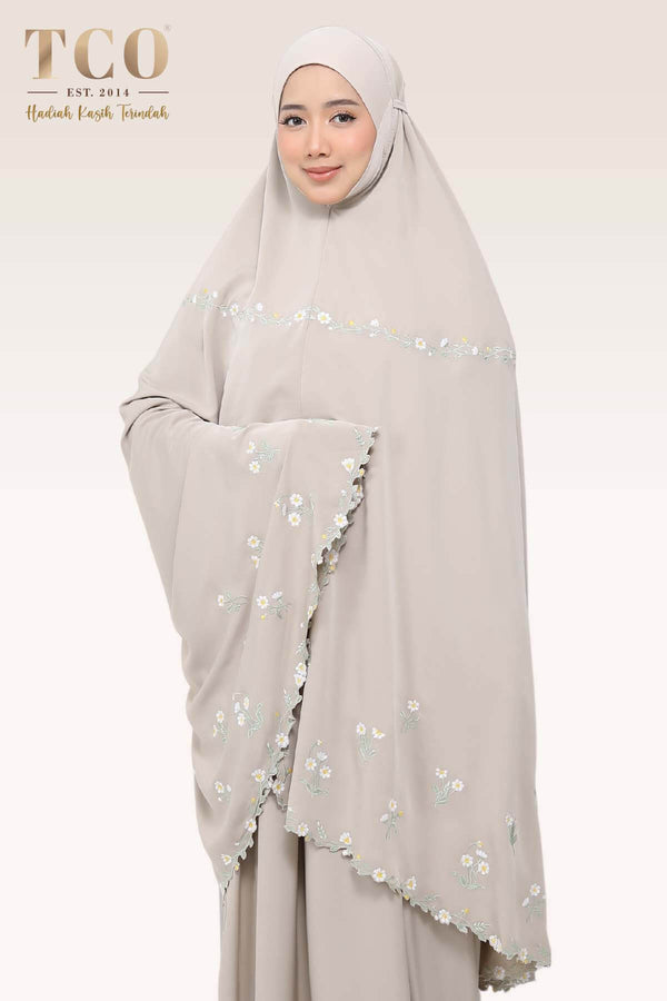 Telekung Daisy Luxe in Hazel Wood