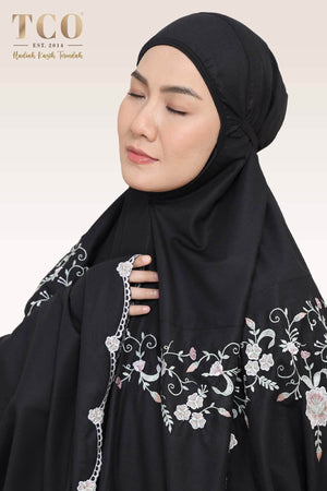 Telekung Florina in Black