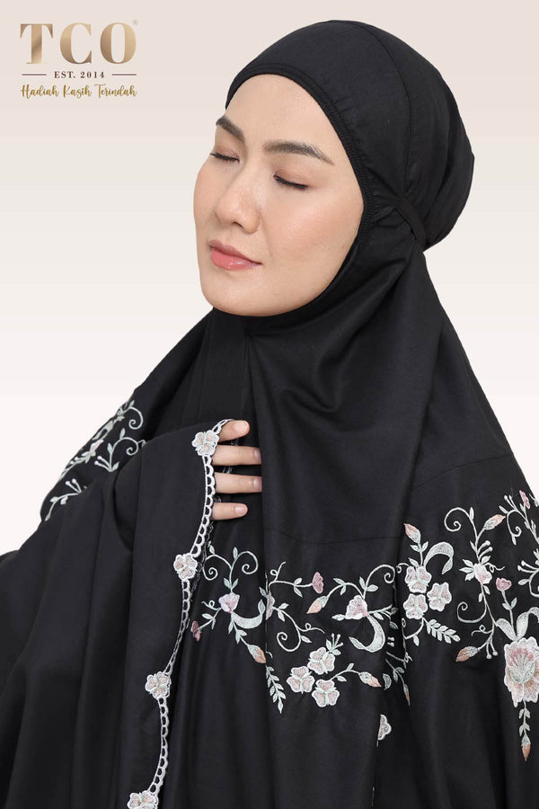 Telekung Florina in Black