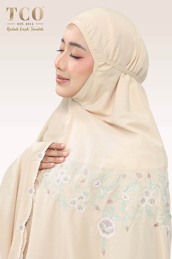 Telekung Florina in Caramel