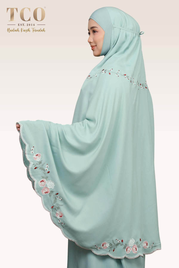 Telekung Pearl Rosabella in Dusty Sky