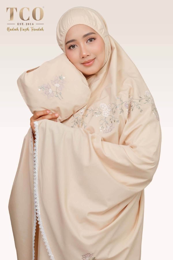 Telekung Salma in Caramel