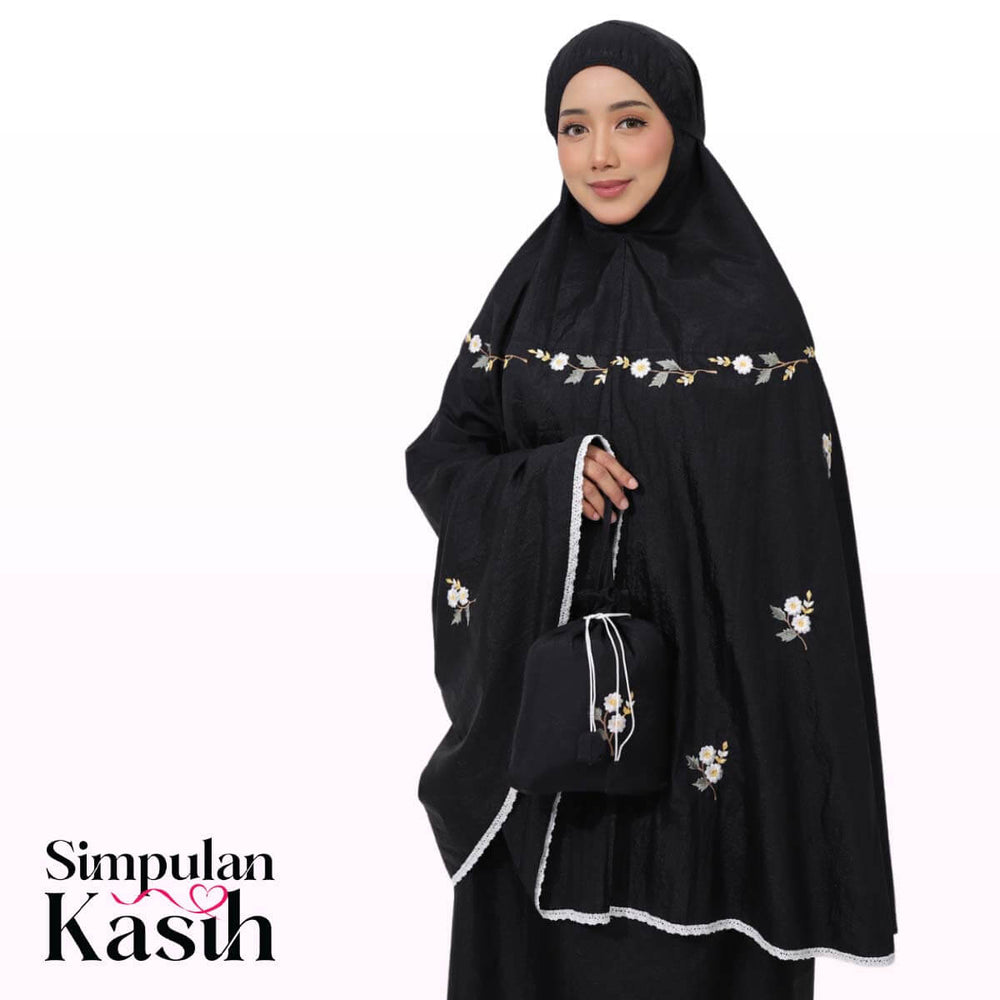 Telekung Travel Daizie in Black