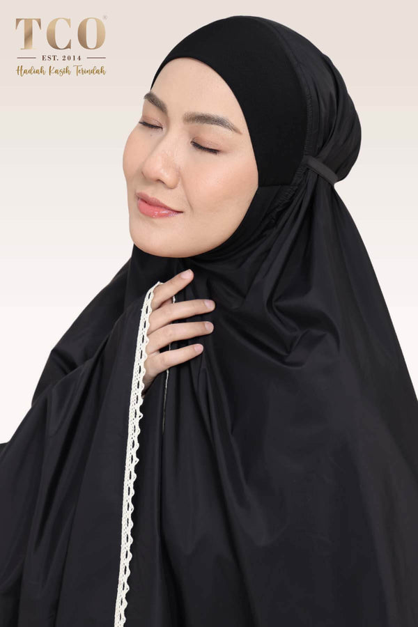 Telekung Travel Ezi Vera in Black