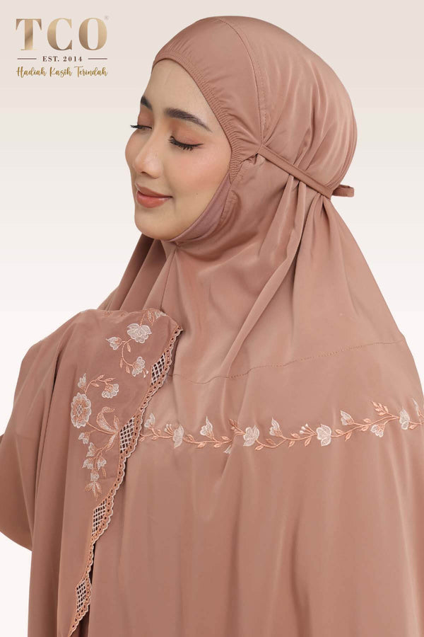 Telekung Windy Luxe in Burnt Brick