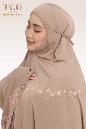 Telekung Windy Luxe in Coco Mocha