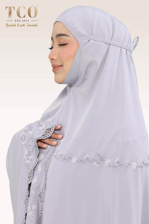Telekung Windy Luxe in Gray Lilac