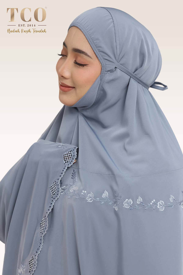 Telekung Windy Luxe in Icy Gray