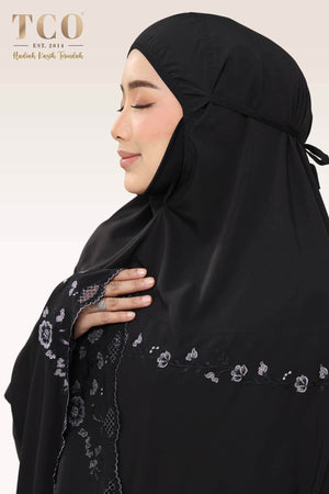 Telekung Windy Luxe in Jet Black