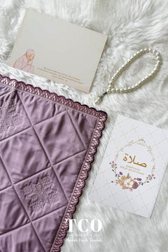 Tatreez Mini Sajaddah in Mellow Mauve