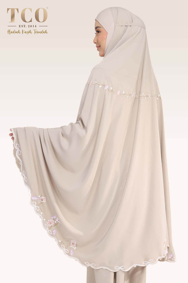 [LIMITED] Telekung Blossom Luxe in Hazel Wood