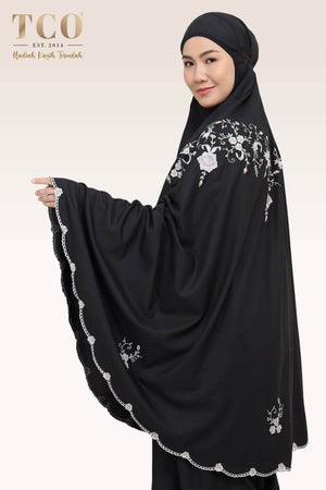 Telekung Florina in Black
