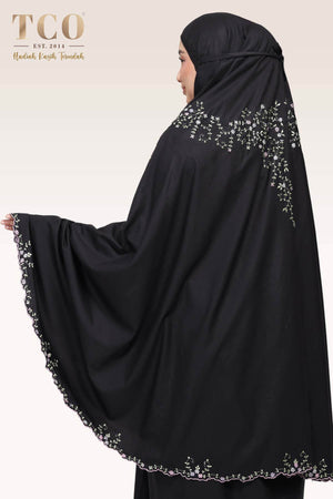 Telekung Melor in Black
