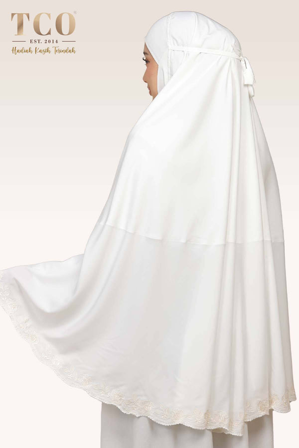 Nawa Mini Telekung in Off White