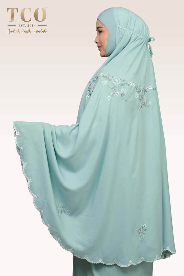 Telekung Pearl Ratna in Dusty Sky