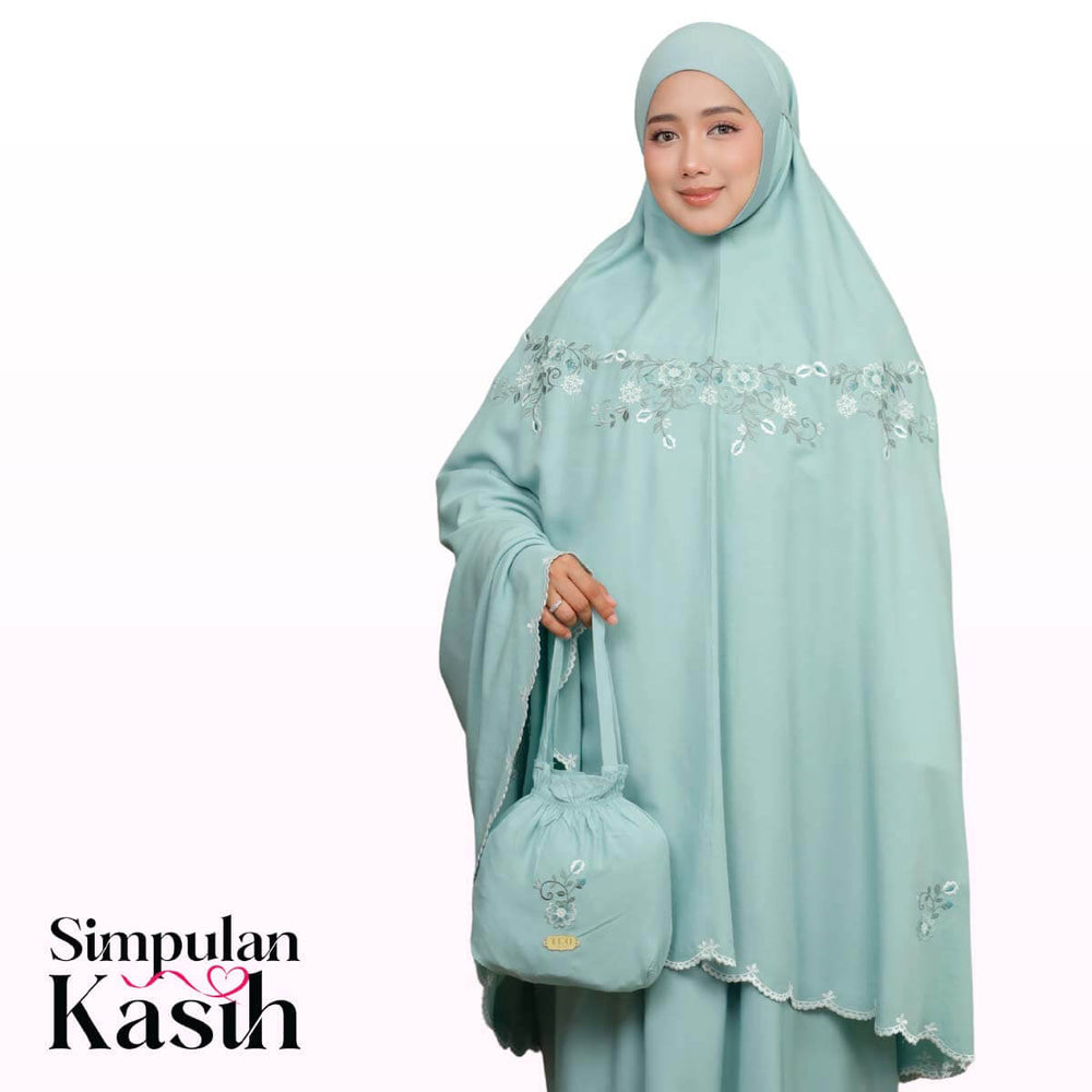 Telekung Pearl Ratna in Dusty Sky