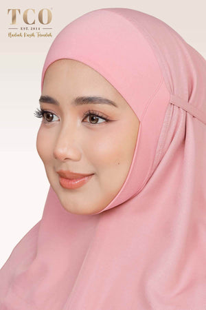 Telekung Pearl Rosabella in Pastel Rose