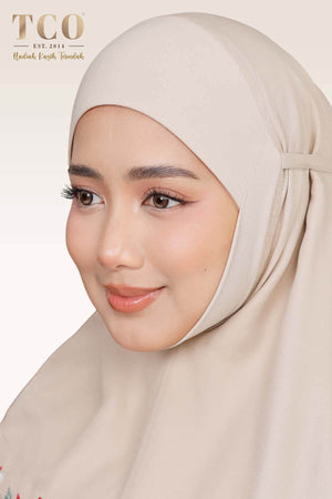 Telekung Pearl Rosabella in Sandy Latte