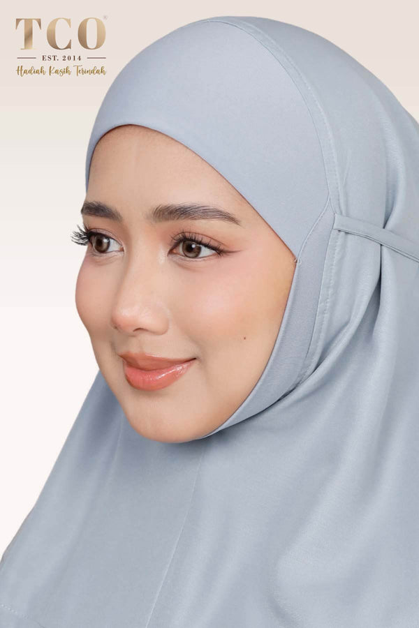 Telekung Pearl Rosabella in Smoky Bluish