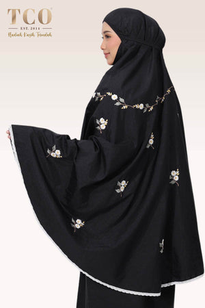 Telekung Travel Daizie in Black
